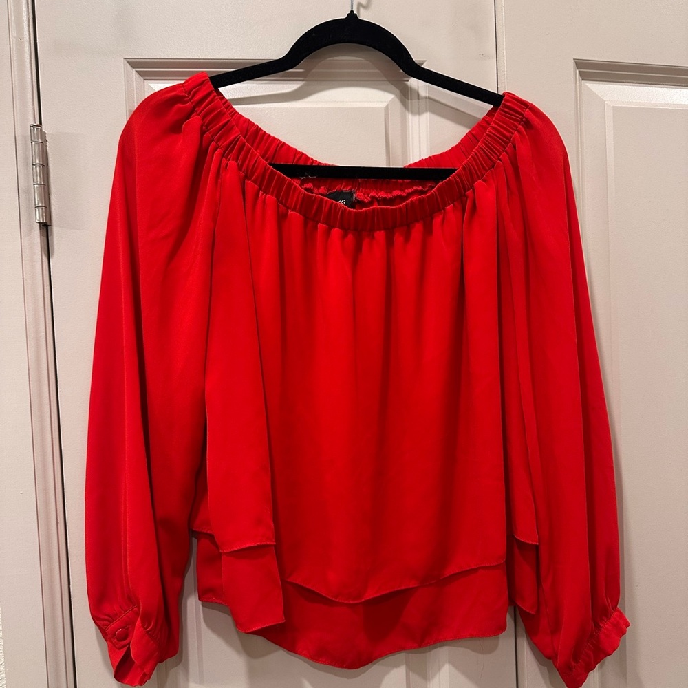 ASOS Vibrant Red Off-Shoulder Blouse